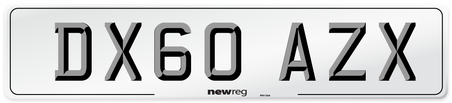 DX60 AZX Number Plate from New Reg